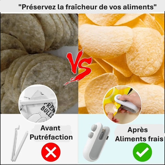 Mini Thermoscellant 2 en 1 – Rechargeable USB, Conserve Vos Aliments Plus Longtemps