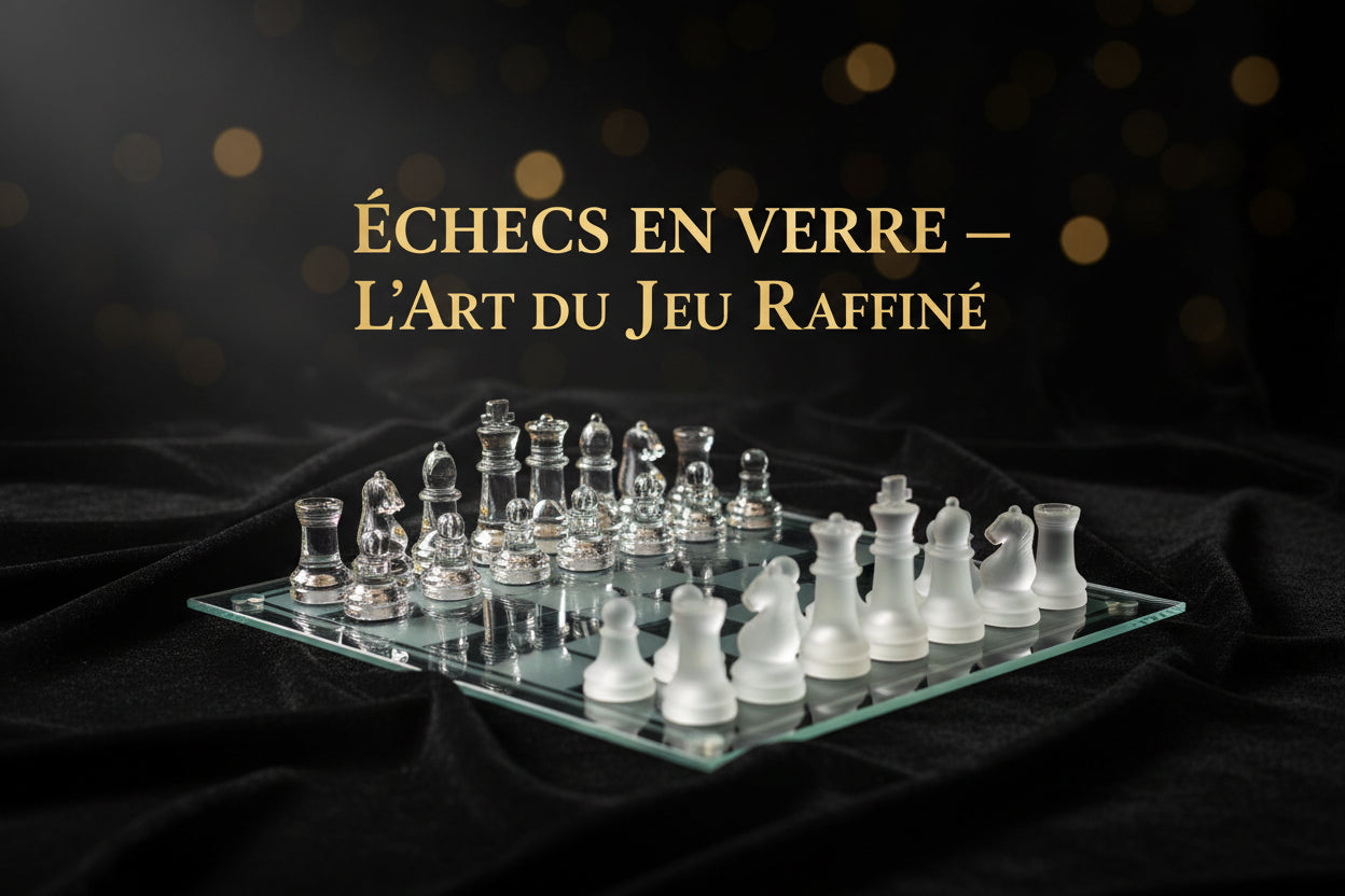 Jeu d'échecs en Verre 14" – Cadeau Luxe Fête des Pères