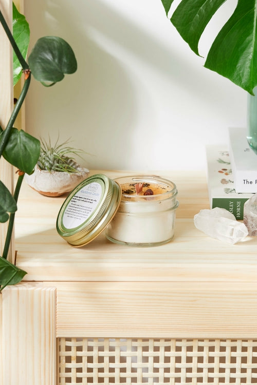 Bougie Rituelle Abondance | Cire de Soja & Cristal de Citrine