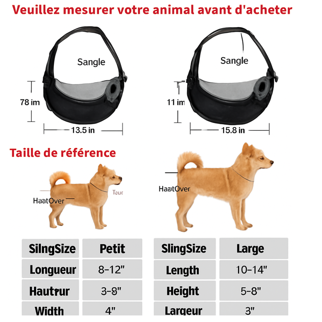 Sac de Transport pour Chiot & Chaton — Sac À Bandoulière de Voyage