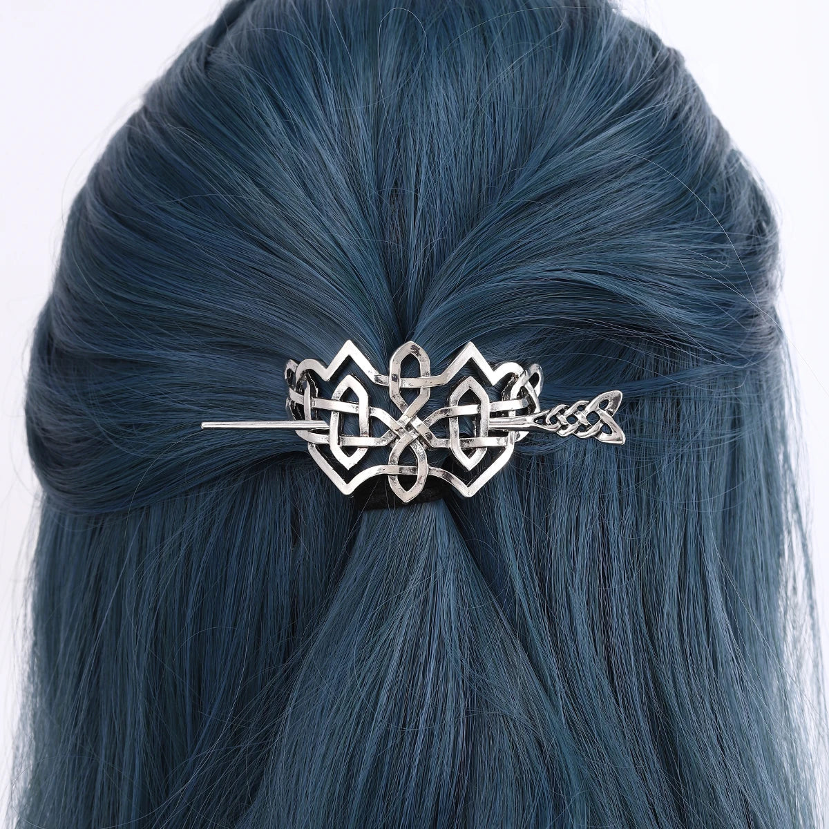 Épingle à cheveux nœud celtique irlandais, accessoire tendance et polyvalent, style viking rétro norvégien - Métal