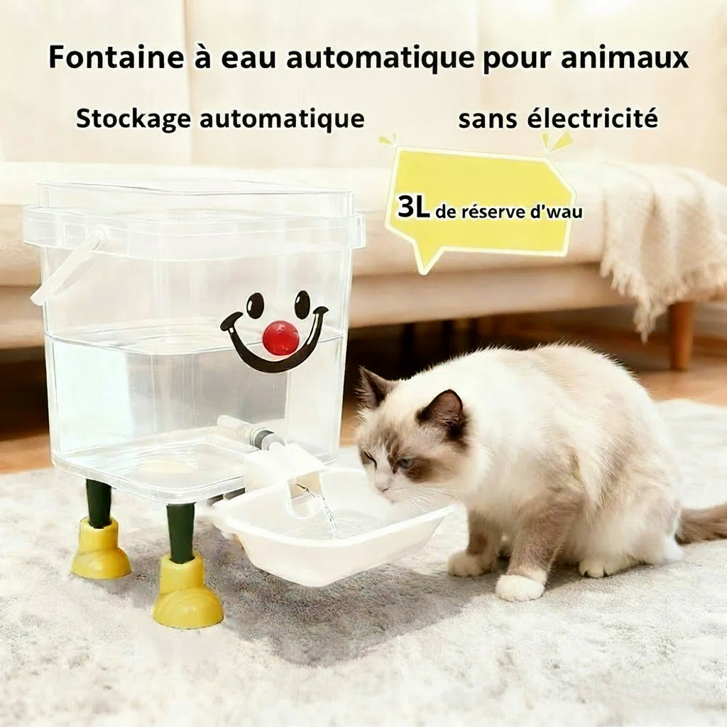 Distributeur d'Eau Automatique pour Animaux – 3 Litres, Sans Électricité