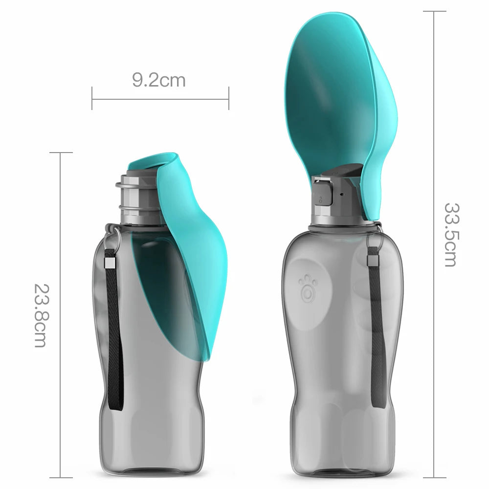 Gourde Portable pour Chien 800ML – Distributeur d'Eau de Voyage