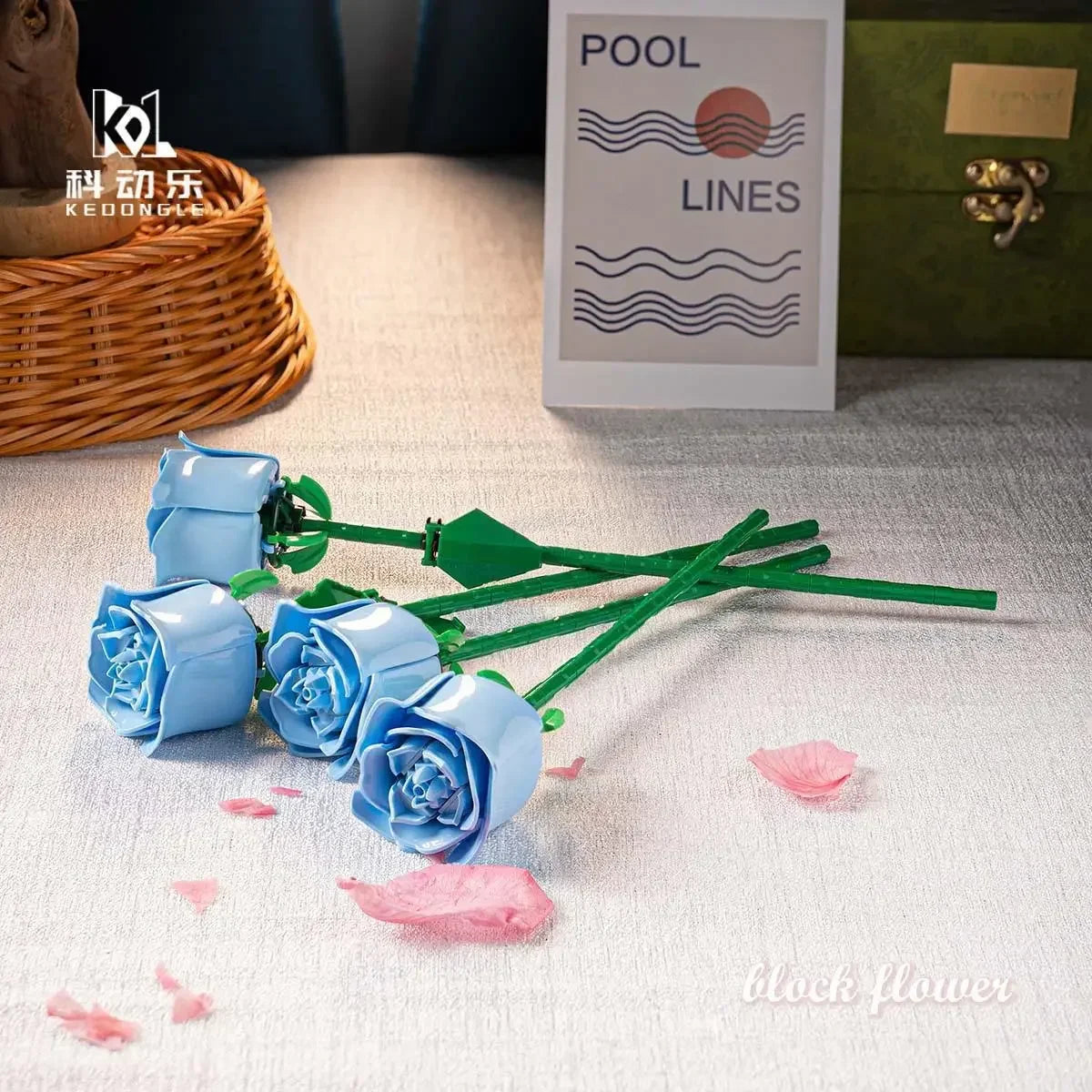 Bouquet de Roses en Briques – Fleurs Éternelles à Assembler – Cadeau Original
