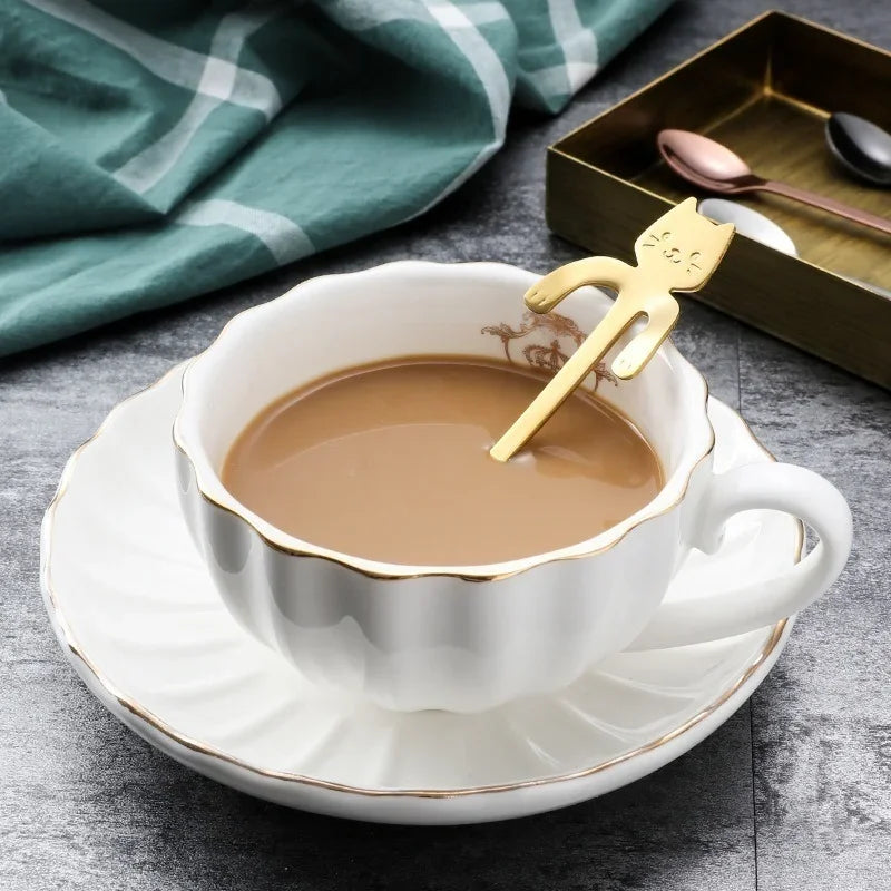 Cuillère à Café Chat Mignon — Acier Inoxydable | 4 Coloris