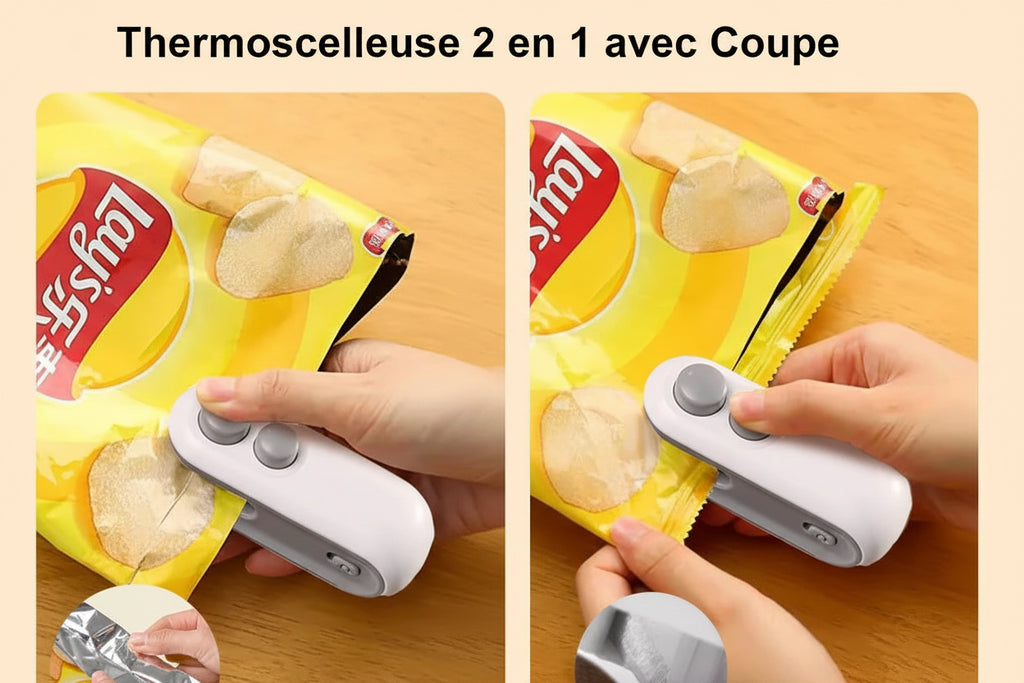 Mini Thermoscellant 2 en 1 – Rechargeable USB, Conserve Vos Aliments Plus Longtemps