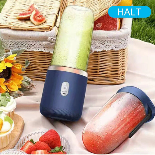Mixeur Portable USB 400ml | Blender Smoothie 6 Lames Inox - Rose & Bleu