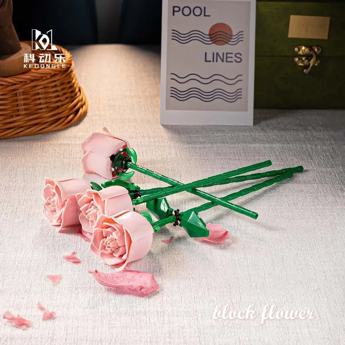 Bouquet de Roses en Briques – Fleurs Éternelles à Assembler – Cadeau Original