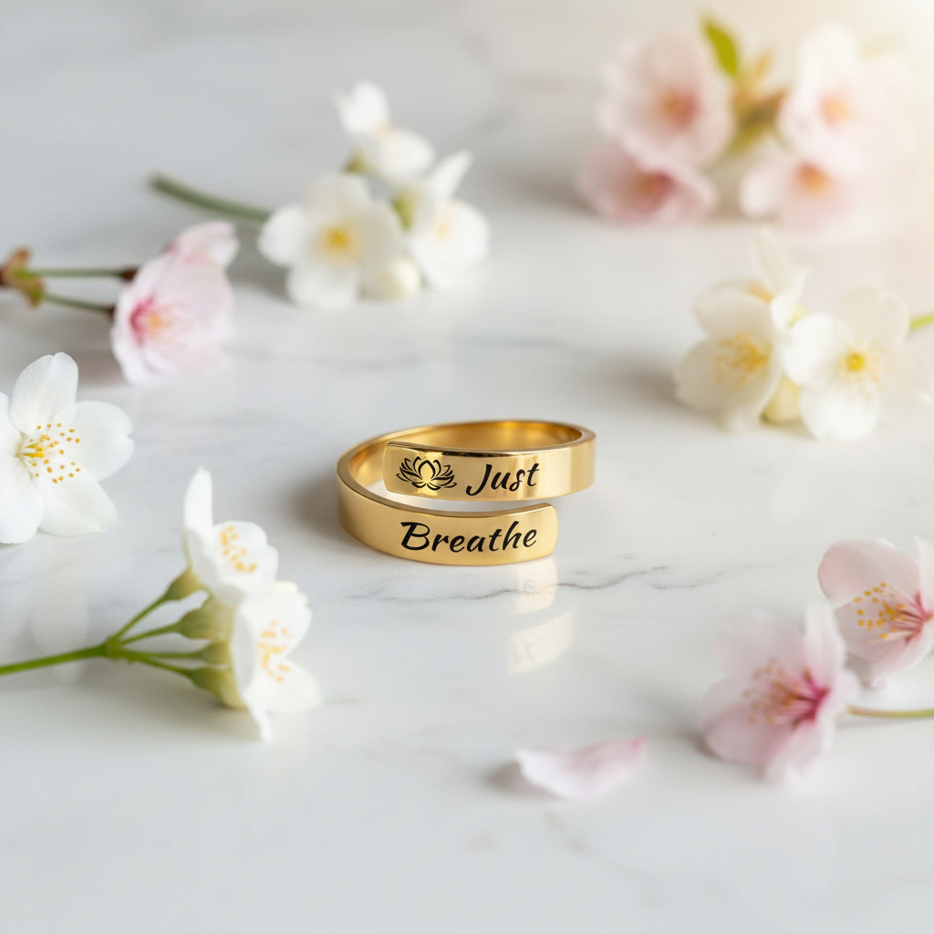 Bague Just Breathe dorée