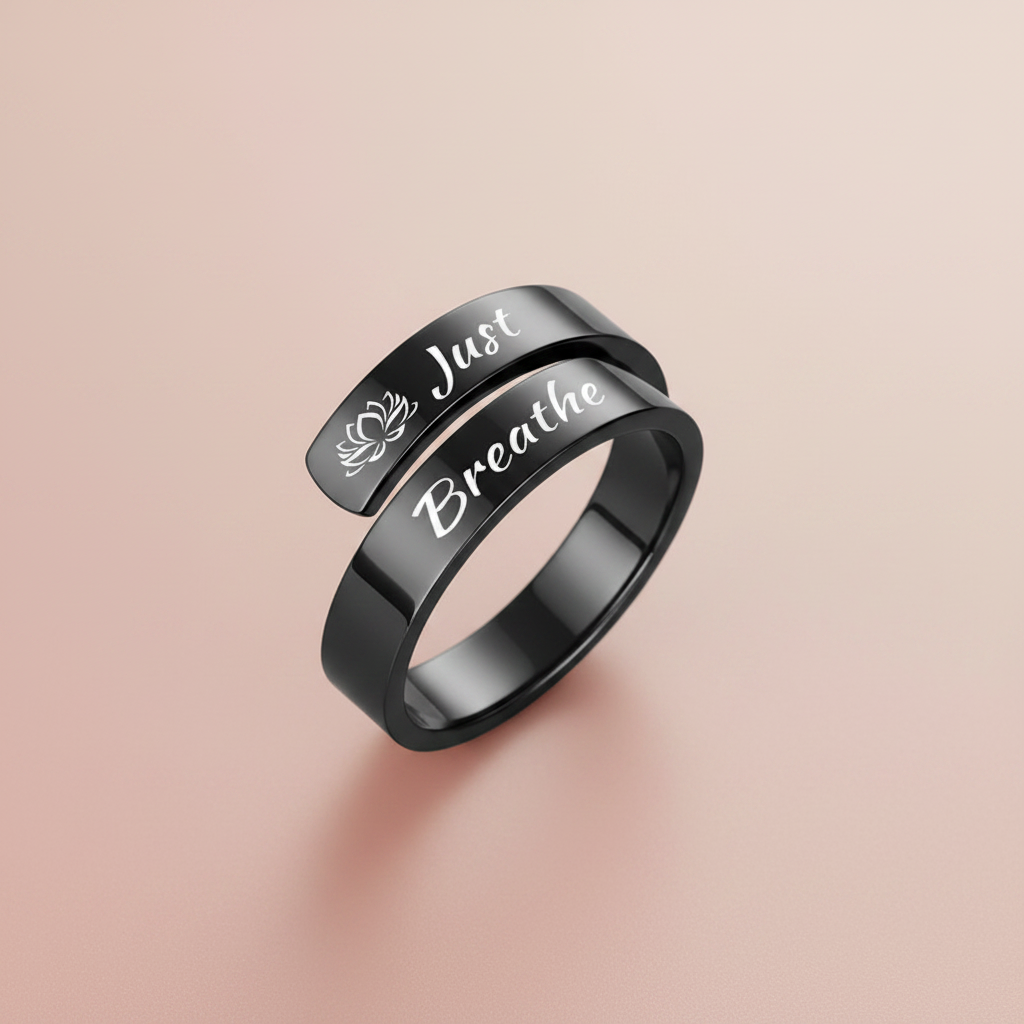 Bague Just Breathe fond pastel rose nude