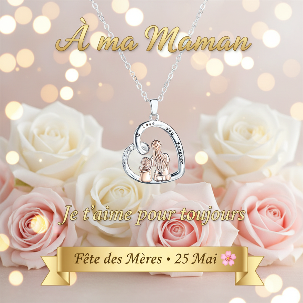 Collier À ma Maman - Image Vendeuse Fête des Mères