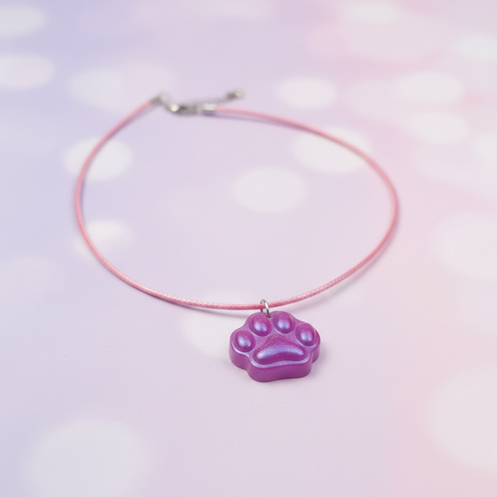 Collier Patte – Fond Pastel