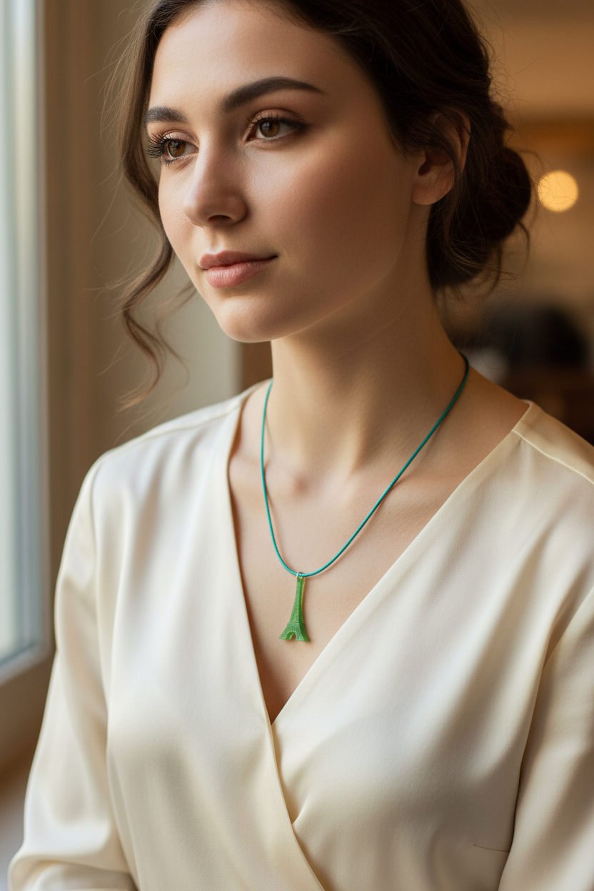 Collier Tour Eiffel – Porté