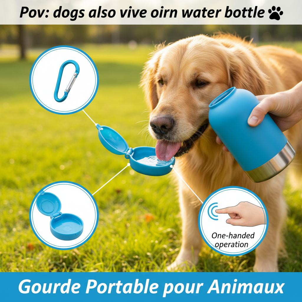 Gourde Portable pour Animaux