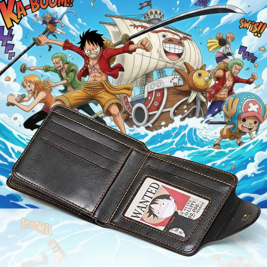 Portefeuille One Piece ouvert - Style Anime