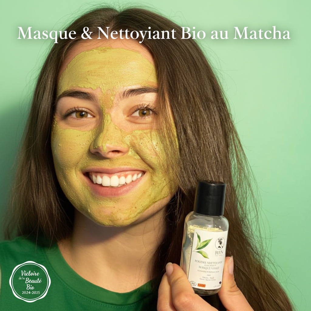 Masque et nettoyant bio au matcha BIJIN - Victoire de la Beauté Bio 2024-2025