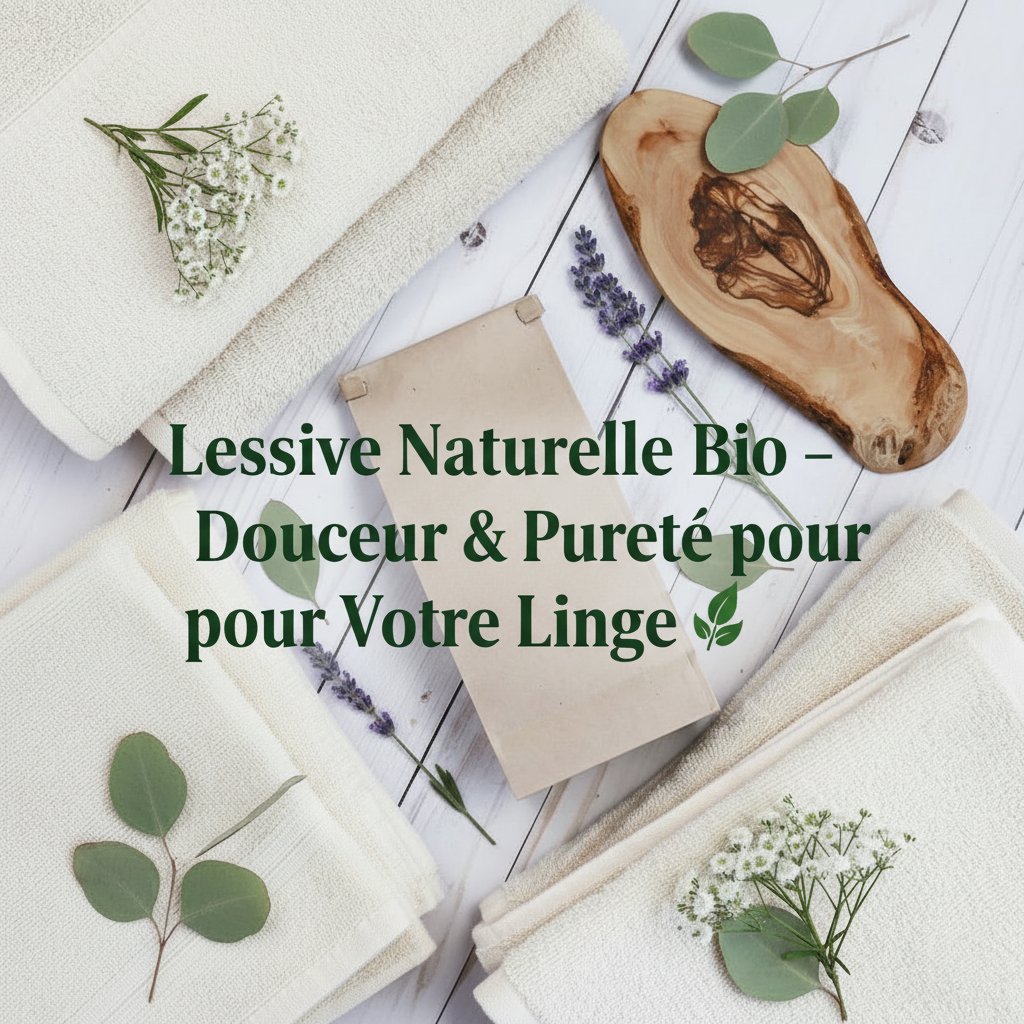 Image promotionnelle lessive naturelle bio douceur pureté linge