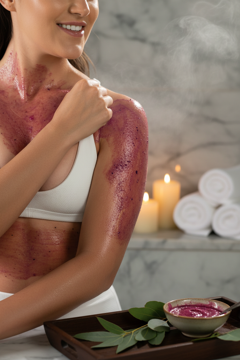 Gain Strength — Gommage décolleté et bras ambiance spa
