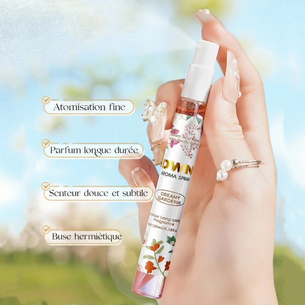 Parfum DWN Aroma Spray - Atomisation fine, longue durée, senteur douce - Prairie