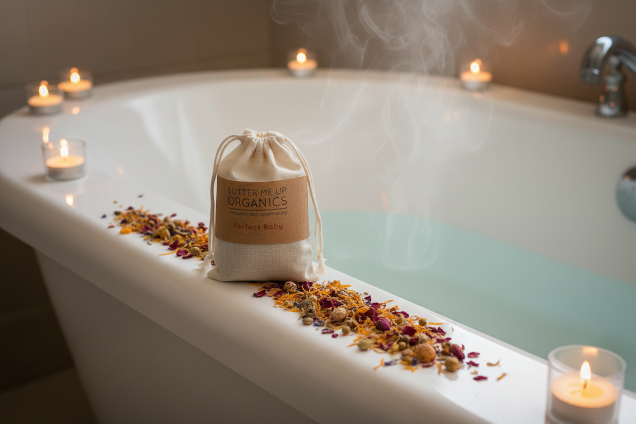 Sachet Soak sur le rebord d'une baignoire - ambiance spa