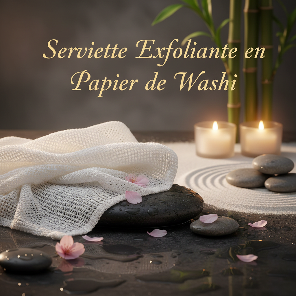 Serviette exfoliante en papier de Washi - ambiance zen japonaise
