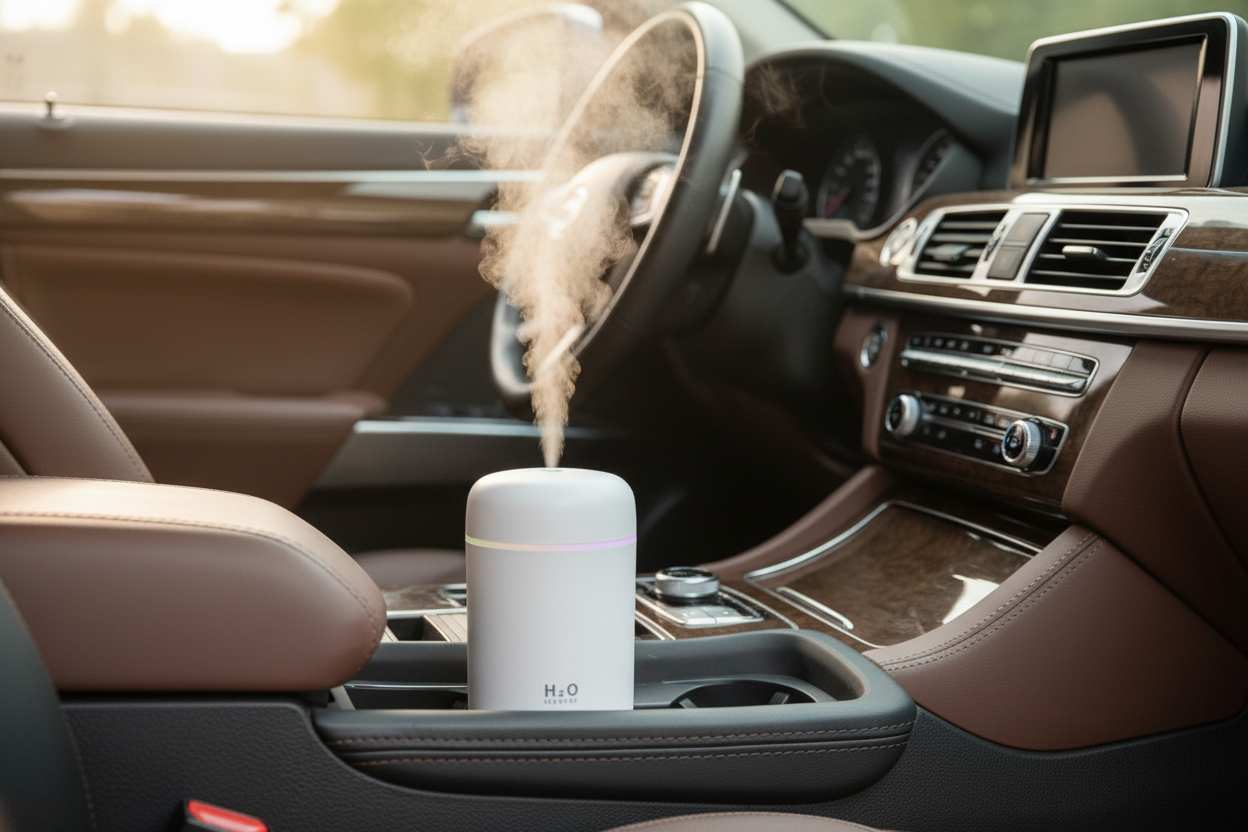 Humidificateur H2O — Diffuseur dans une voiture, brume douce LED colorée