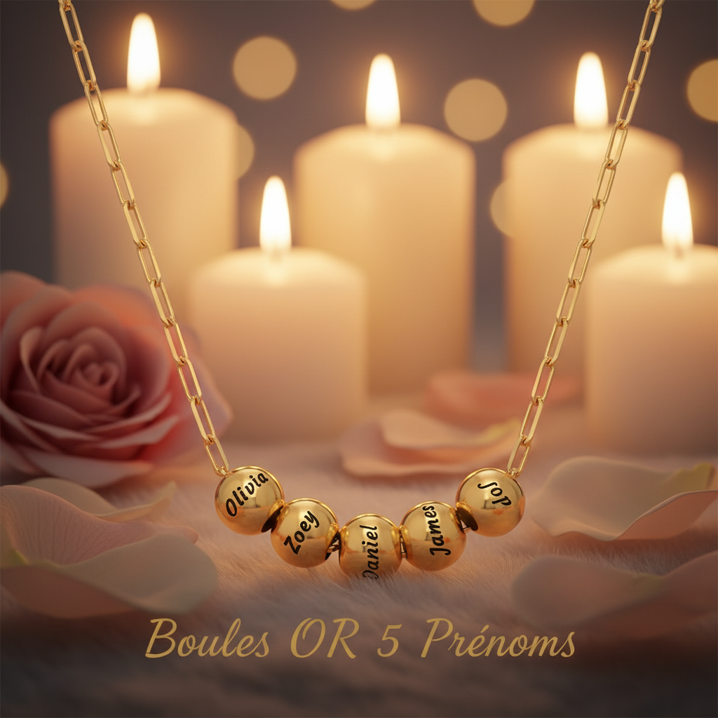 Boules OR 5 Prénoms - Romantique