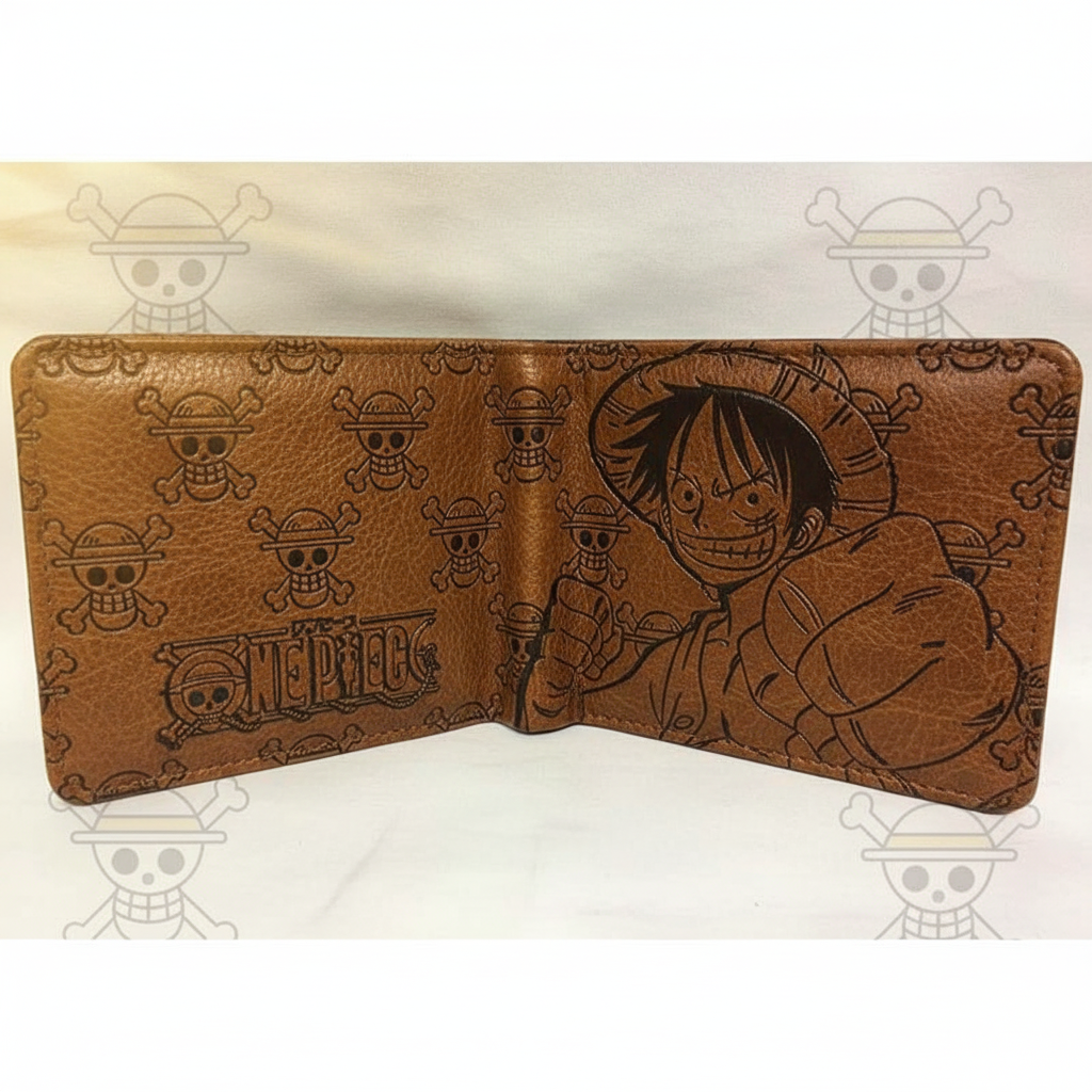 Portefeuille collector One Piece Luffy Punch ouvert vue extérieure recto verso