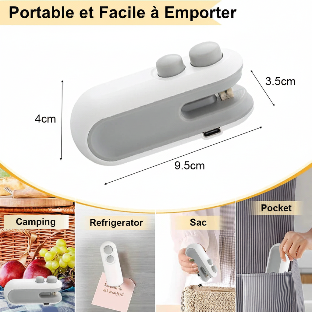 Mini scelleuse portable - Portable et facile à emporter - Camping Réfrigérateur Sac Poche