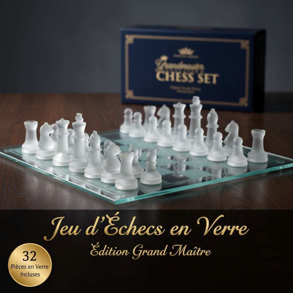Jeu d'échecs en Verre 14" – Cadeau Luxe Fête des Pères